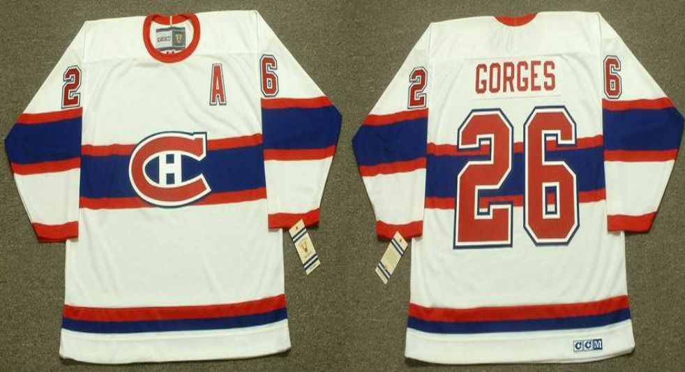 2019 Men Montreal Canadiens #26 Gorges White CCM NHL jerseys